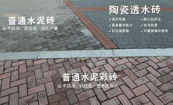 水泥磚和透水磚對比圖
